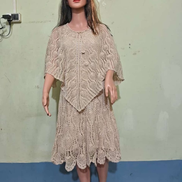 handmade khadi skirt and ponchu - Picture 10 of 11